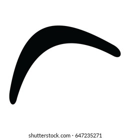 A Black And White Silhouette Of A Boomerang