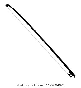 A black and white silhouette of a bow