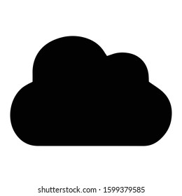 A black and white silhouette of a cloud