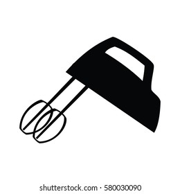 A black and white silhouette of an electric whisk svg