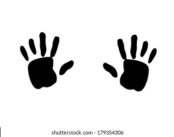 black and white silhouette of fingerprints