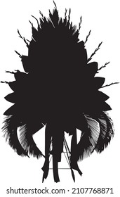 black and white silhouette of a flower