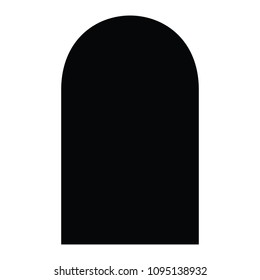 A black and white silhouette of a gravestone