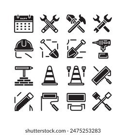 Black and White silhouette icon for Labor Day