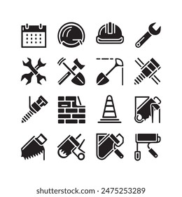 Black and White silhouette icon for Labor Day