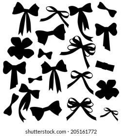 Black And White Silhouette Image Of Bow Set