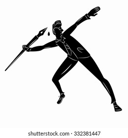 black and white silhouette journalist throwing the pen, white background , isolated illustration
