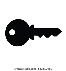 A Black And White Silhouette Of A Key