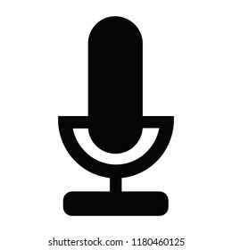 Black White Silhouette Microphone Stock Vector (Royalty Free ...