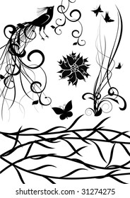 black white silhouette nature images