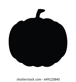 Black White Vector Silhouette Pumpkin Stock Vector (Royalty Free ...