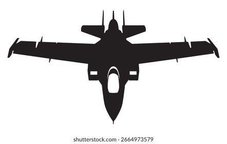 Silueta en blanco y negro Vector de avión