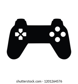 A Black And White Silhouette Vector A Game Controller