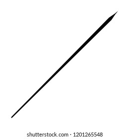 A black and white silhouette vector of a spear