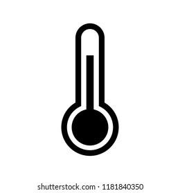 A black and white silhouette vector of a thermometer