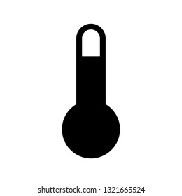 A black and white silhouette vector of a thermometer