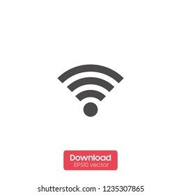 A black and white silhouette vector of a wifi signal