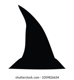 A black and white silhouette of a witch's hat