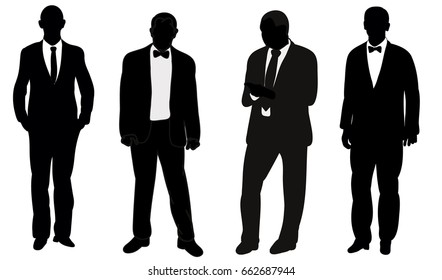 Fashion Man Isolated Front Back Side Stock Vector (Royalty Free ...
