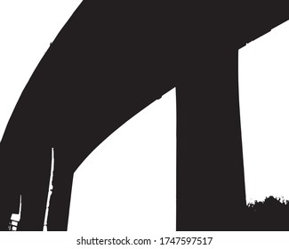 
puente siluleta blanco y negro