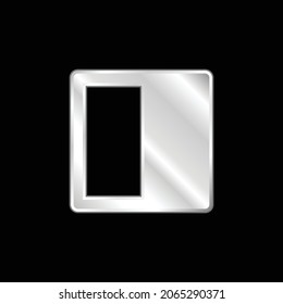 Black And White silver plated metallic icon