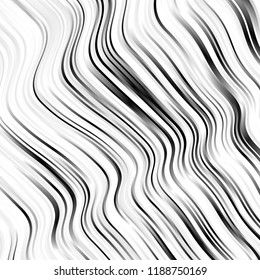 Black and white, silver stripes with a gradient effect in marble style. Dynamic, motion background. Scalable vector graphics