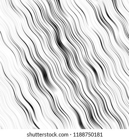 Black and white, silver stripes with a gradient effect in marble style. Dynamic, motion background. Scalable vector graphics