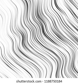 Black and white, silver stripes with a gradient effect in marble style. Dynamic, motion background. Scalable vector graphics