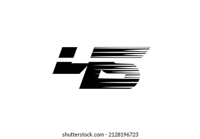 Schwarz-Weiß-einfaches 45-Zahlen-Logo-Design. Kreative Vorlage für Unternehmen und Unternehmen