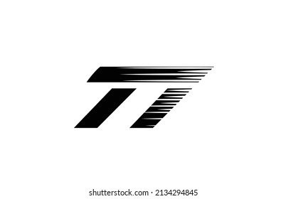 Black White Simple 77 Number Logo Stock Vector (Royalty Free ...