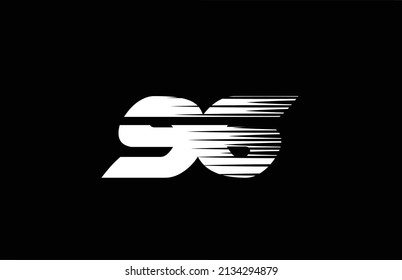 black and white simple 96 number logo icon design. Creative template for business and company