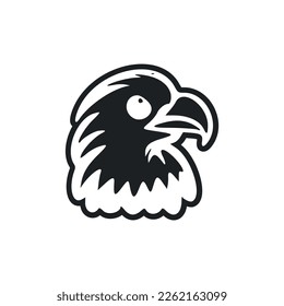 black and white simple aesthetic eagle logo