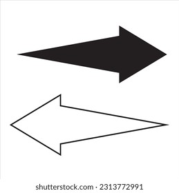 black and white simple arrow icon. flat style. arrow icon for your web site design, logo, app, UI. arrow indicated the direction symbol sign.