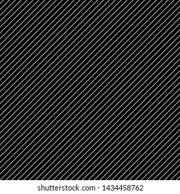 Black and white simple classic diagonal lines background. Straight stripes pattern texture. Vector illustration