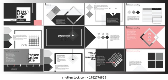 blanco y negro, estilo sencillo y limpio de la plantilla de presentación