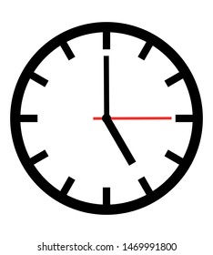 Black and white simple clock 