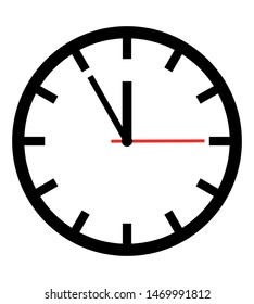 Black and white simple clock 