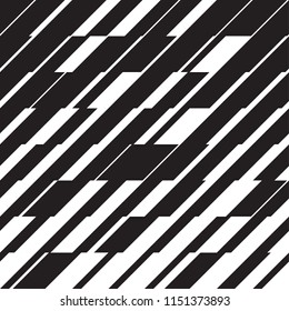 Black and white simple dynamic lines seamless pattern for background, wrapping paper, fabric, surface design

