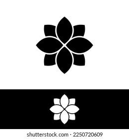 black and white simple and elegant logo template, suitable for restaurant or company and the like vector EPS.