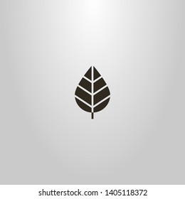 black and white simple flat art vector negative space sign of leaf of tree