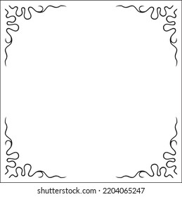 Black White Simple Frame Decorative Border Stock Vector (Royalty Free ...