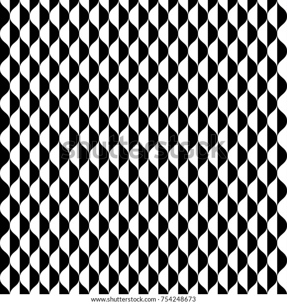 Black White Simple Geometric Pattern Wallpaper Stock Vector