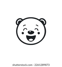 Black and white Simple logo with a nice cheerful fox.