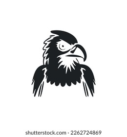Black and white simple logo with sweet eagle