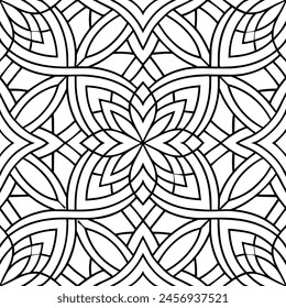 Black and white simple mandala design