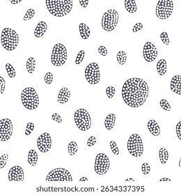 Black and white simple polka dot pattern. Minimalistic vector illustration.