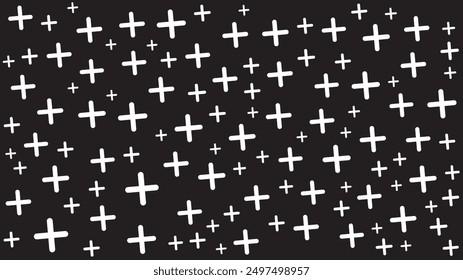 Black and white simple shapes pattern background