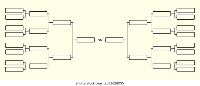 Black and white simple tournament grid