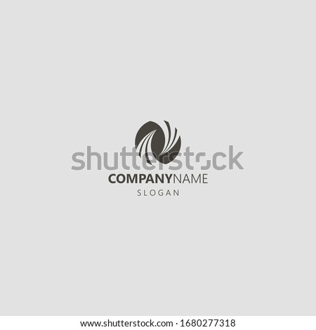 black and white simple vector geometric negative space round iconic logo of two twists directed at each other