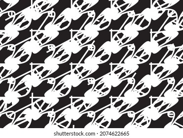 Black and white skeletons background